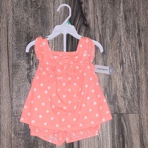 Carter’s Pink Polka Dot Matching Short Set